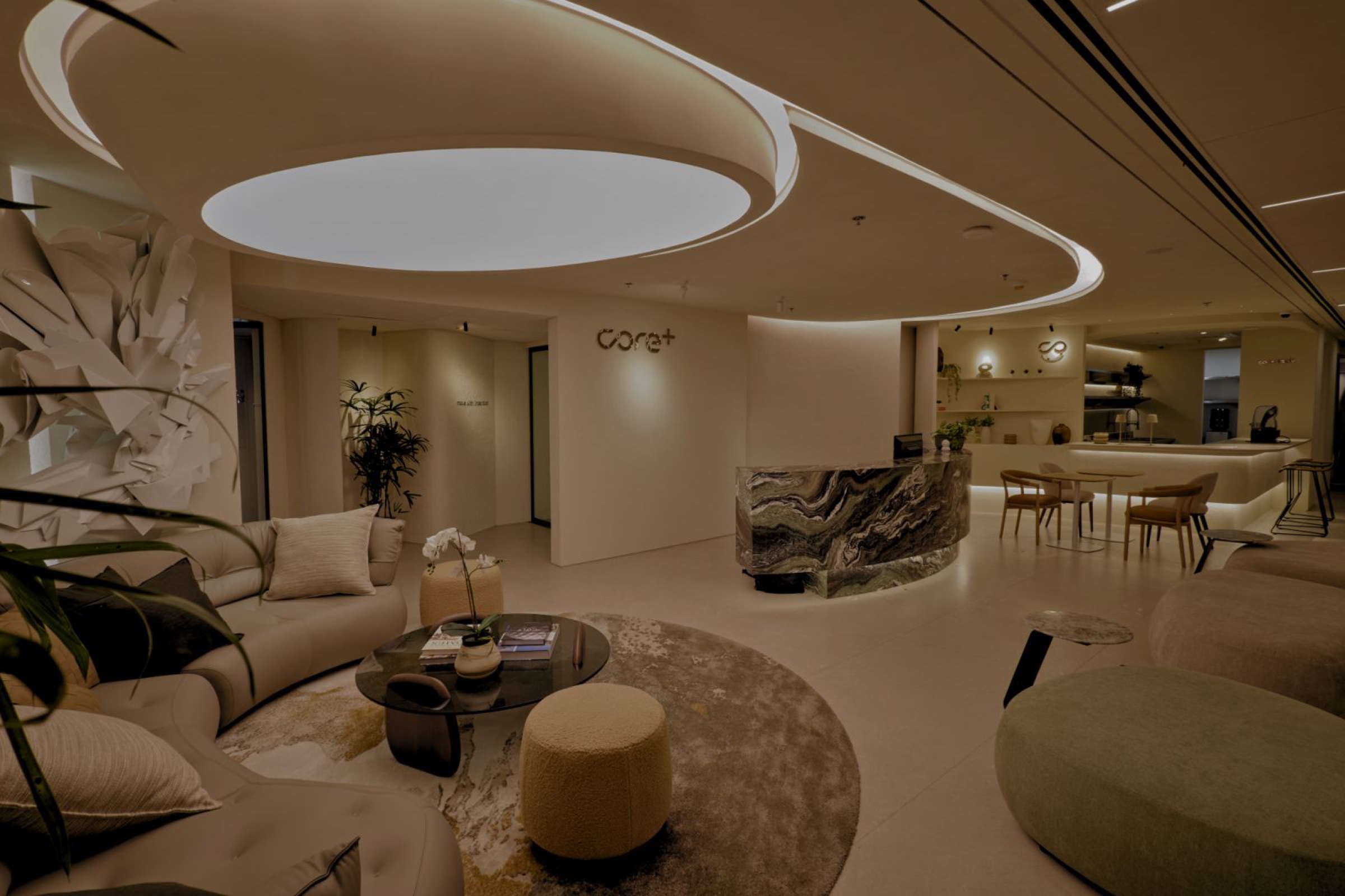 Core+ reception and member lounge